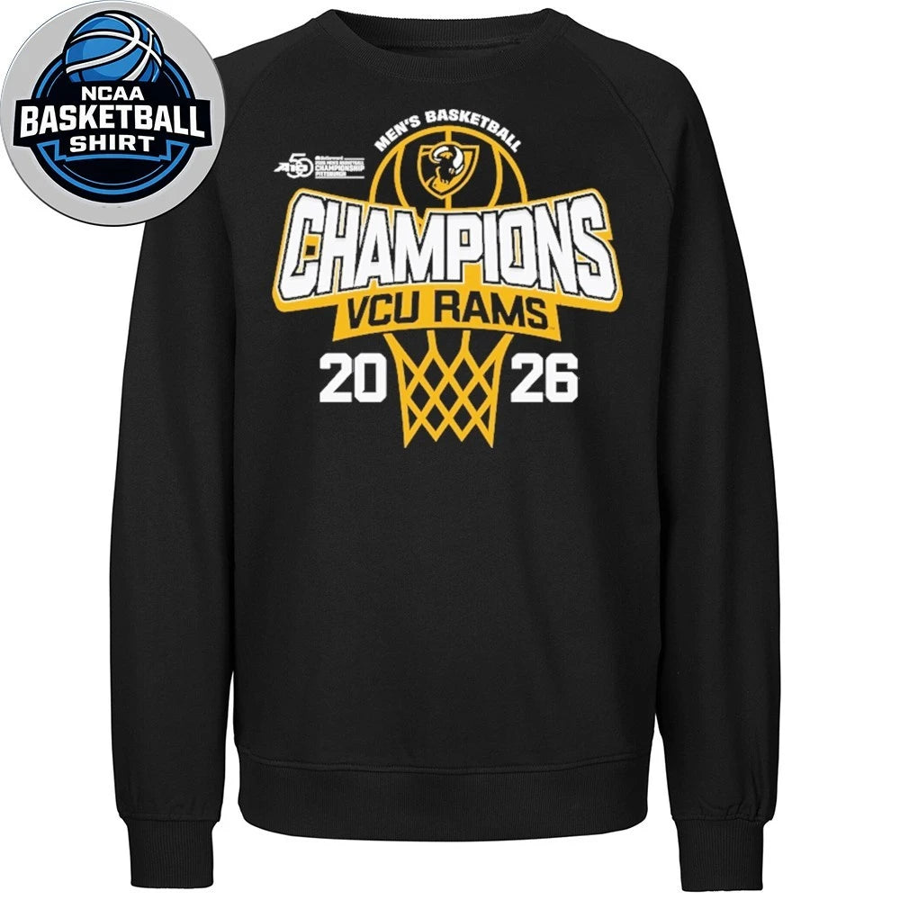 VCU Rams 2026 A-10 Men’s Basketball Tournament Champions Logo Shirt