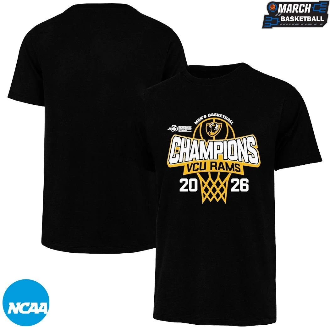 VCU Rams 2026 A-10 Men’s Basketball Tournament Champions T-Shirts