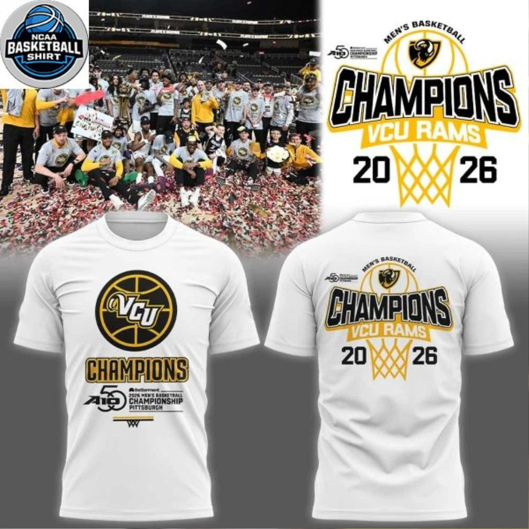 VCU Rams 2026 Atlantic 10 Men’s Basketball Tournament Champions Hoodie T-Shirt