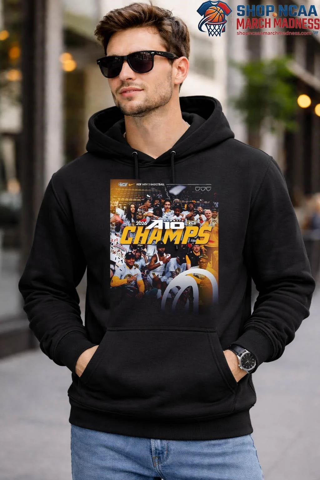 VCU Rams Men’s Basketball 2026 Atlantic 10 Tournament Champions T-Shirt VCU Rams
