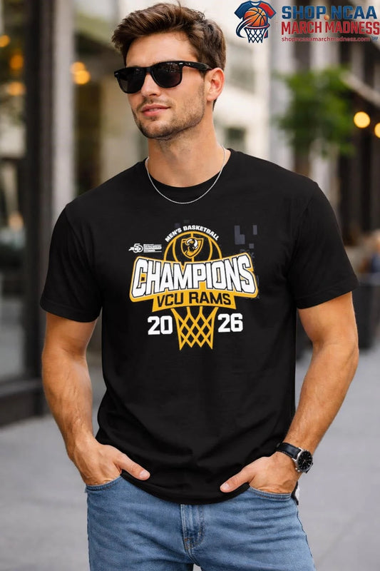 VCU Rams Men’s Basketball 2026 Atlantic 10 Tournament ChampionsT-Shirt VCU Rams