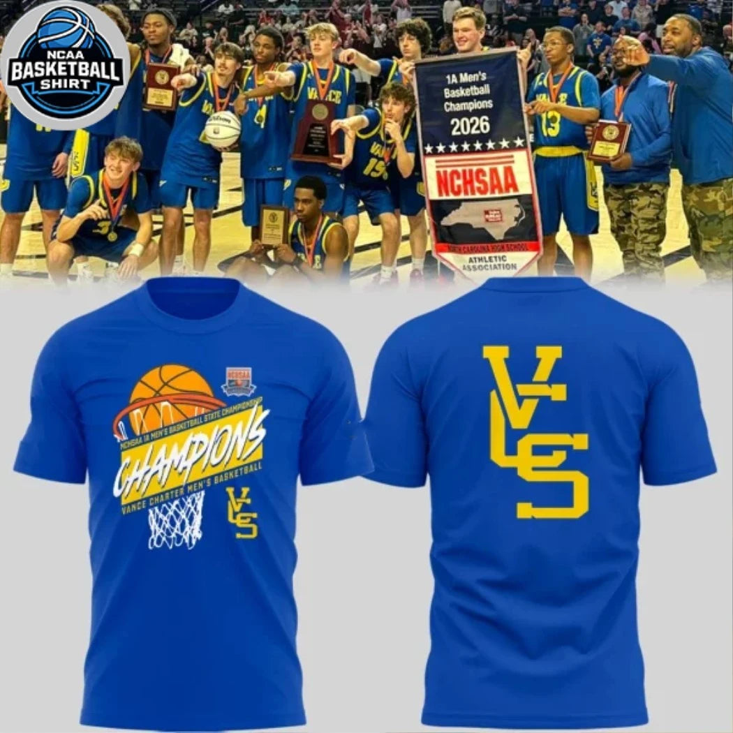 Vance Charter NCHSAA 1A Men’s Basketball State Championship Champions Logo Shirt