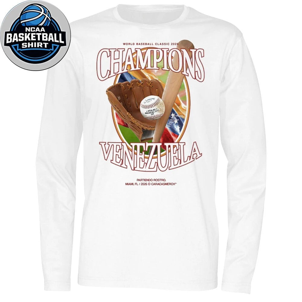 Venezuela World Baseball Classic 2026 Champions Miami Fl Logo T-Shirt