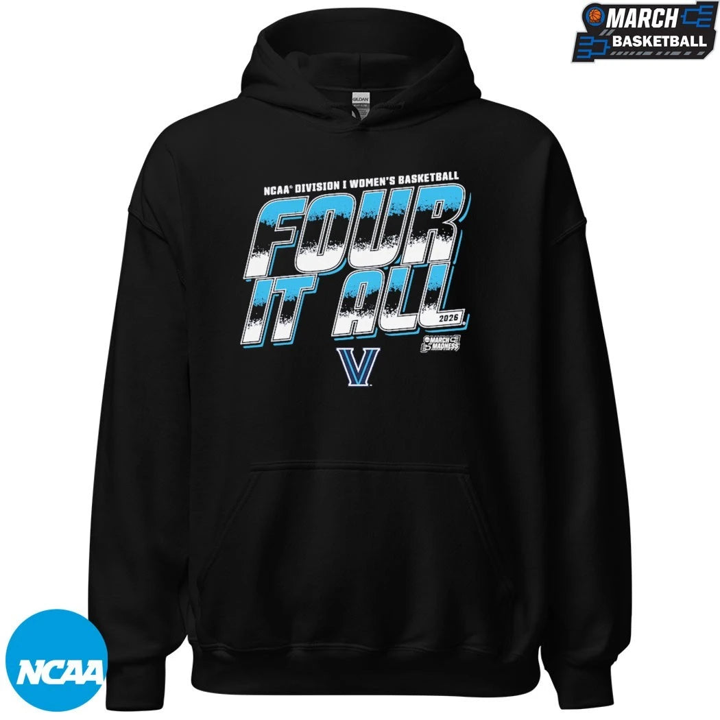 Villanova Wildcats Four It All NCAA Men’s Basketball March Madness 2026 T-shirts