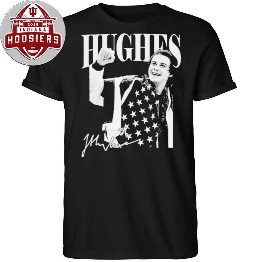 Vintage Jack Hughes Golden Goal – USA Hockey Retro Flag 2026 Shirt