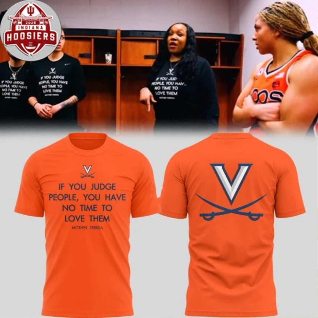 Virginia Cavaliers 2026 No Time To Love Them Logo Two Sided Hoodie T-Shirt