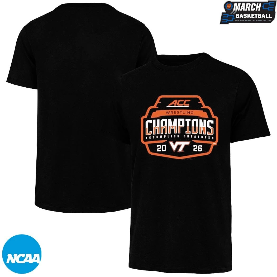 Virginia Tech Hokies 2026 ACC Men’s Wrestling Tournament Champions T-Shirts