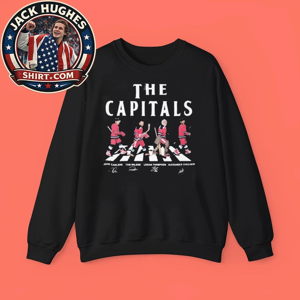 Washington Capitals Abbey Road Hockey Players Signatures Shirt