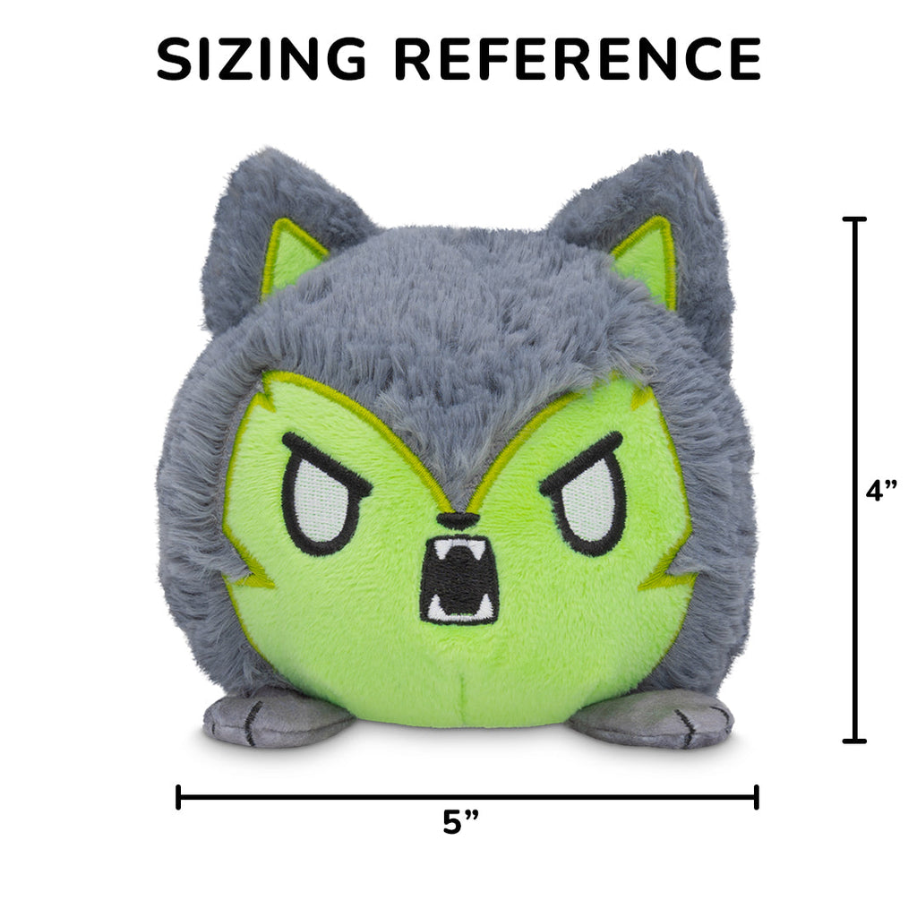 Halloween Wolf & Werewolf 4" Reversible Plushie (Glow)