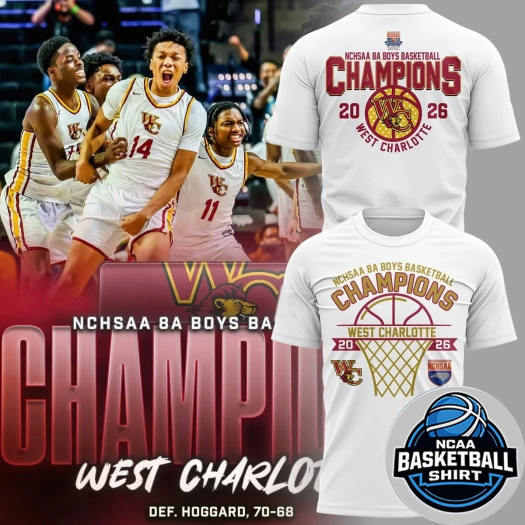 West Charlotte NCHSAA 8A Boys Basketball Champions 2026 Logo Shirt
