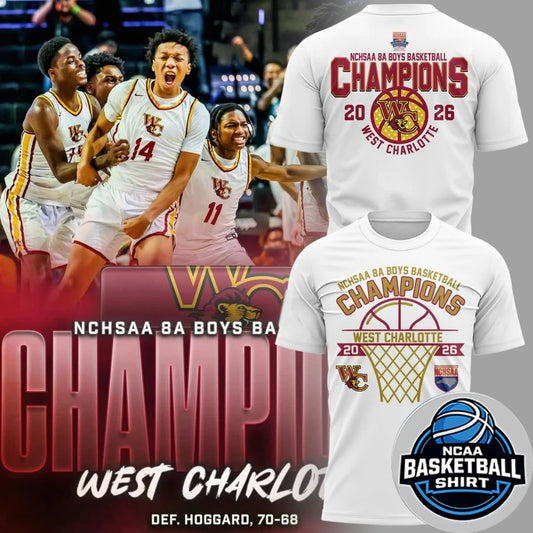 West Charlotte NCHSAA 8A Boys Basketball Champions 2026 Logo Shirt