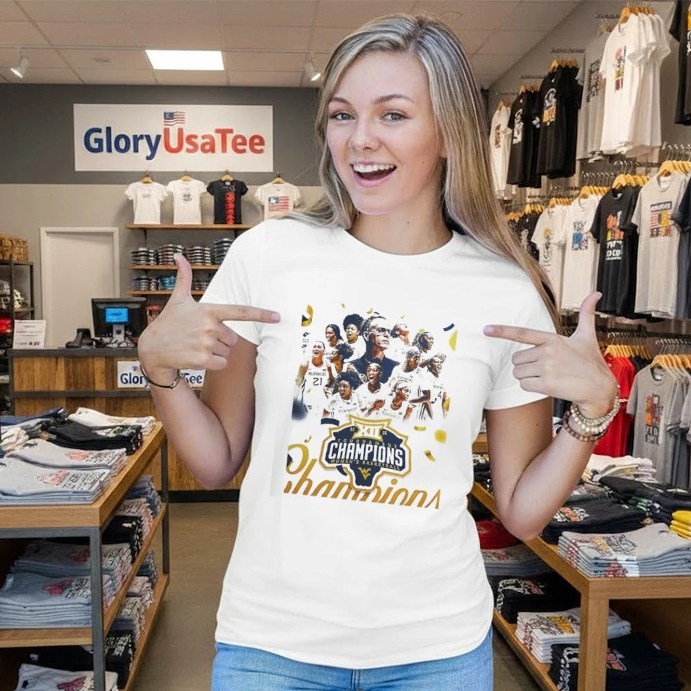 West Virginia Mountaineers Women’s Basketball 2026 Big 12 Tournament Champions T-Shirt