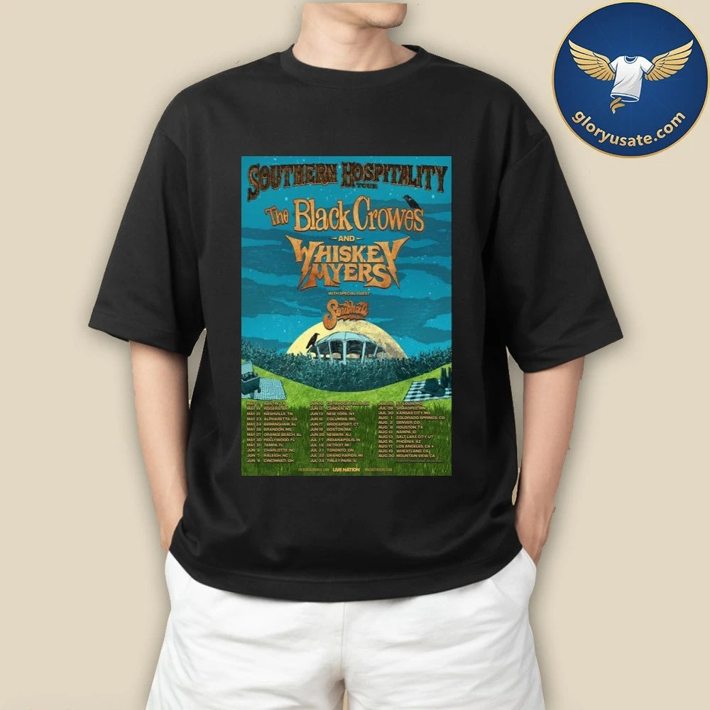 Whiskey Myers and The Black Crowes The Southern Hospitality Tour 2026 Poster Shirt
