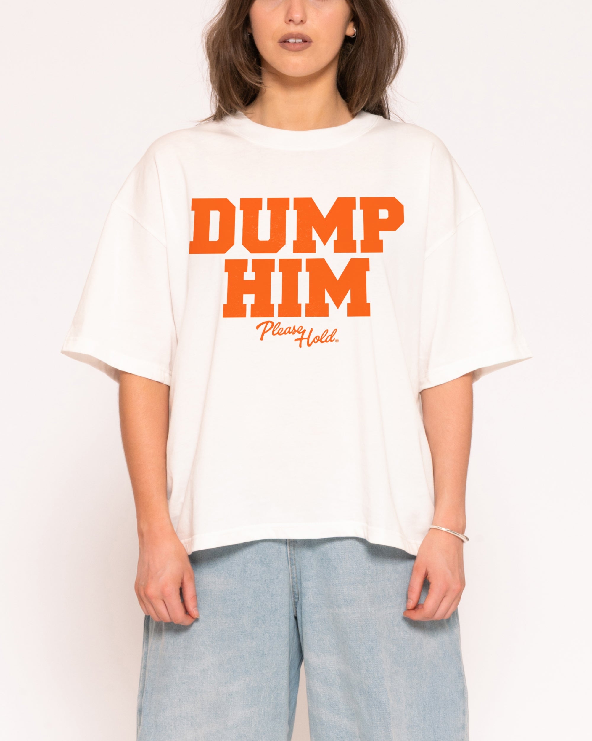 Dump Him Boxy Crop Tee