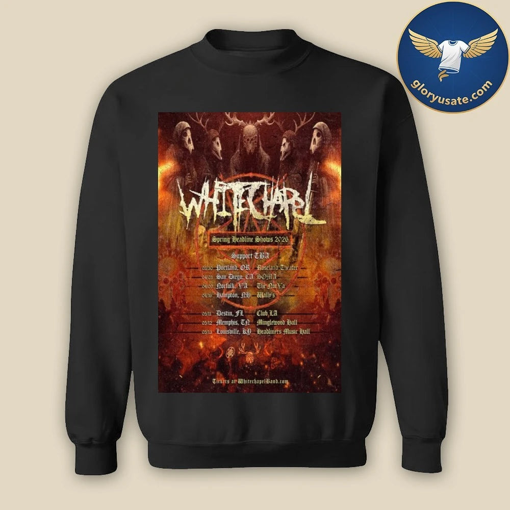 Whitechapel Spring Headline Tour 2026 Poster Shirt