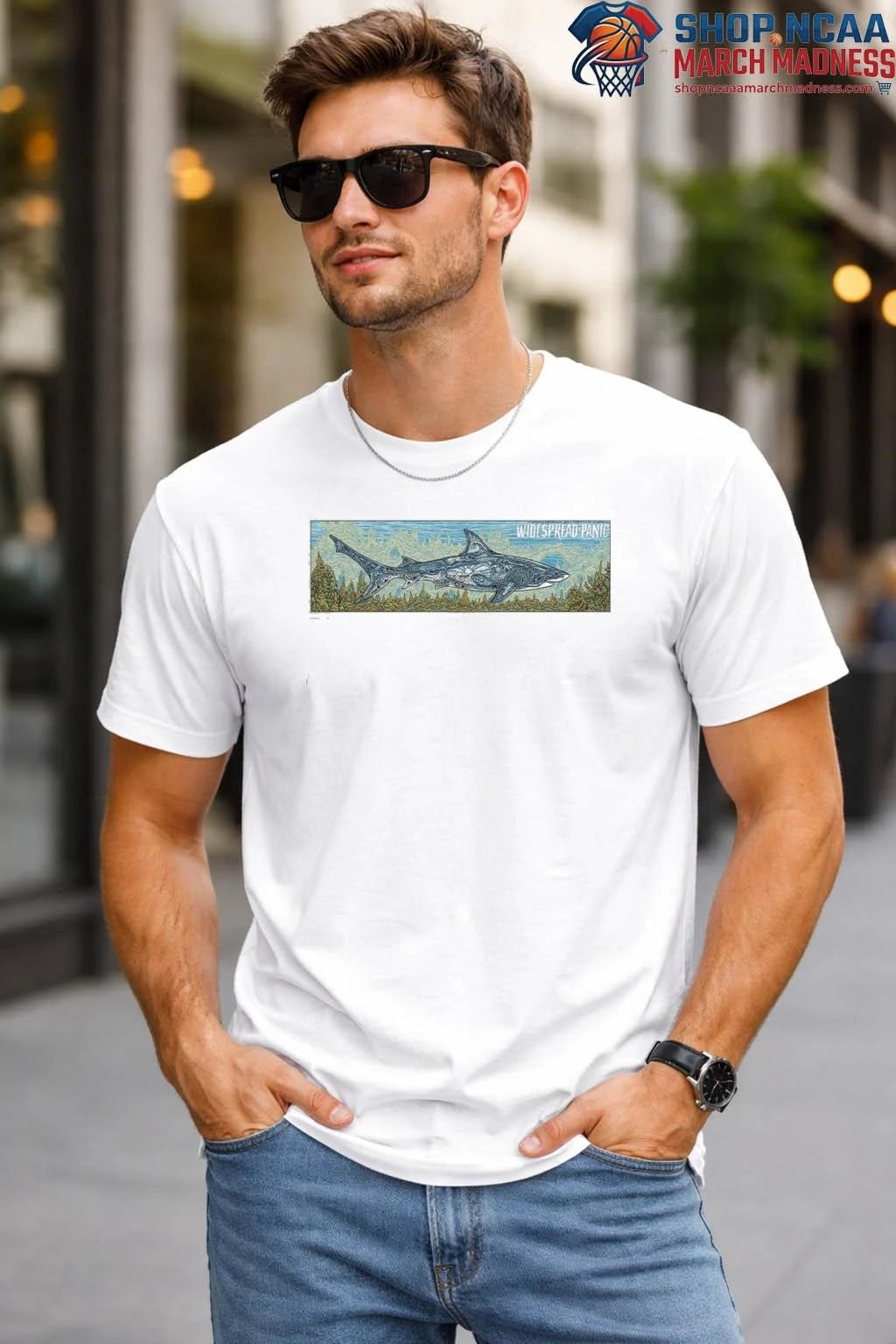 Widespread Panic St Augustine Florida Augustine Amphitheatre On March 20-22 2026 The Shark Art T-Shirt