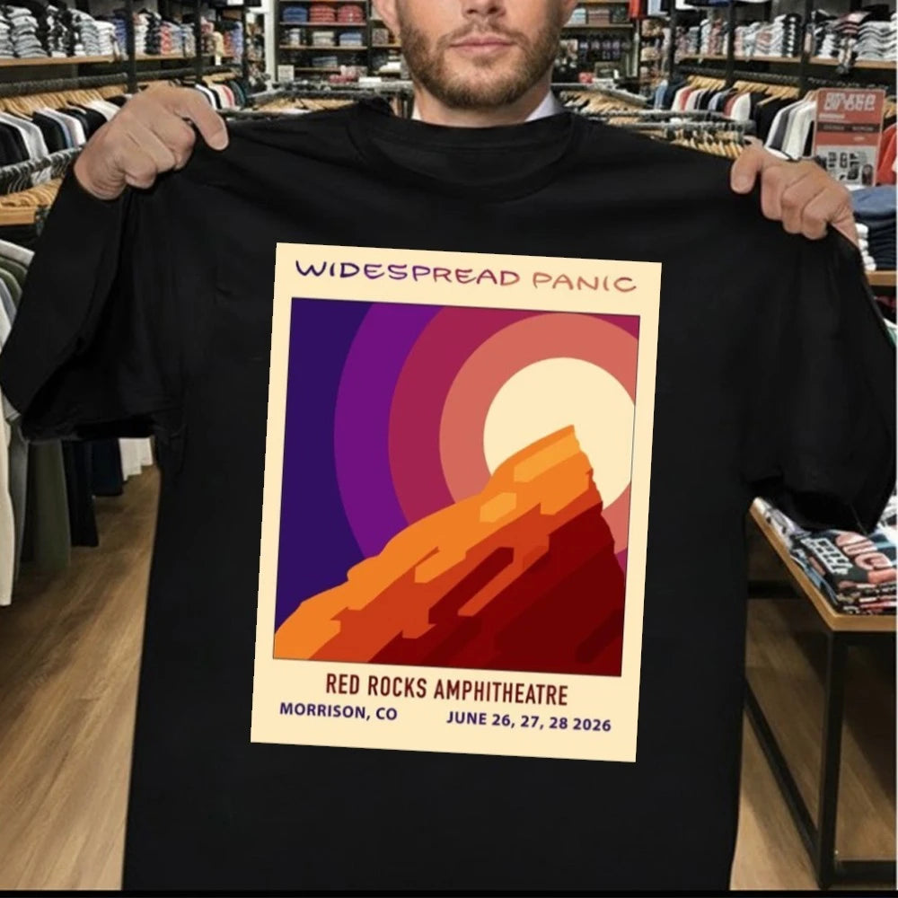 Widespread Panic Venue Poster Three Nights At Red Rocks Amphitheatre On June 26 27 28 2026 Morrison CO Poster Shirt