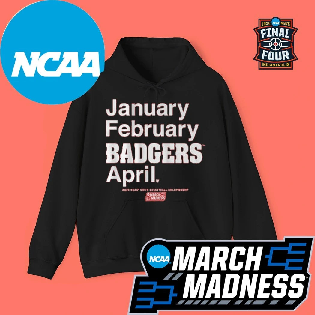 Wisconsin Badgers MBB 2026 NCAA Men’s Basketball Championship March Madness Month Logo Shirt