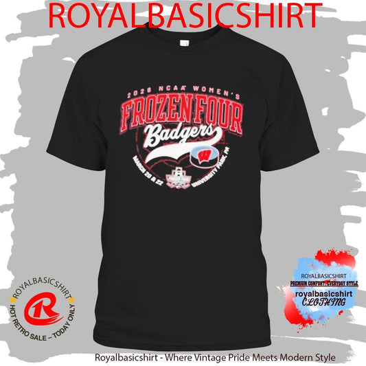 Wisconsin Badgers Women’s Hockey Winner National Champions NCAA Frozen Four 2026 Shirt