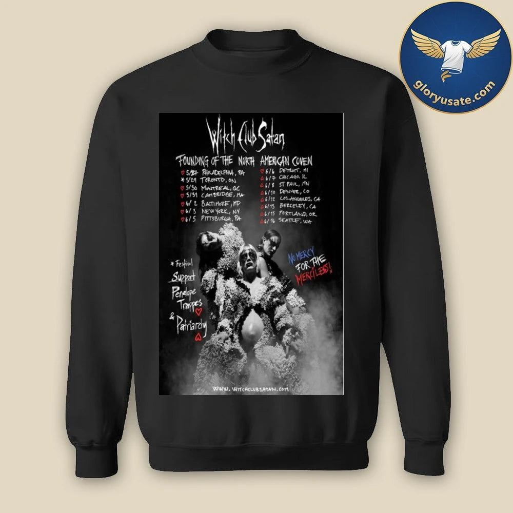 With Club Satan Founding Of The North American Coven Live Tour 2026 Poster Shirt