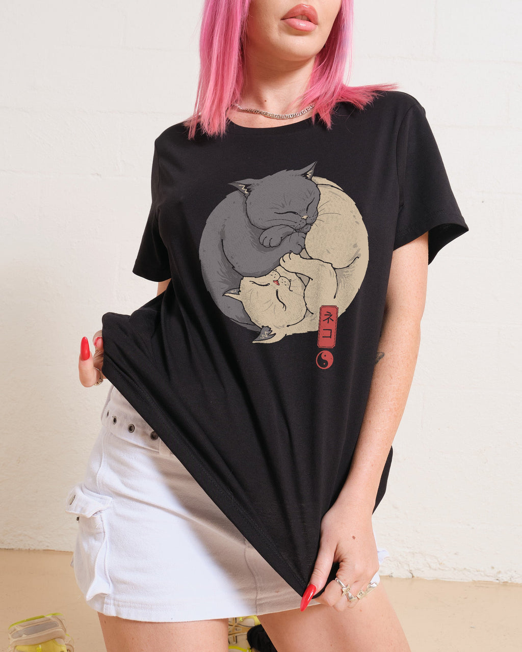 Yin Yang Cats Women's Tee