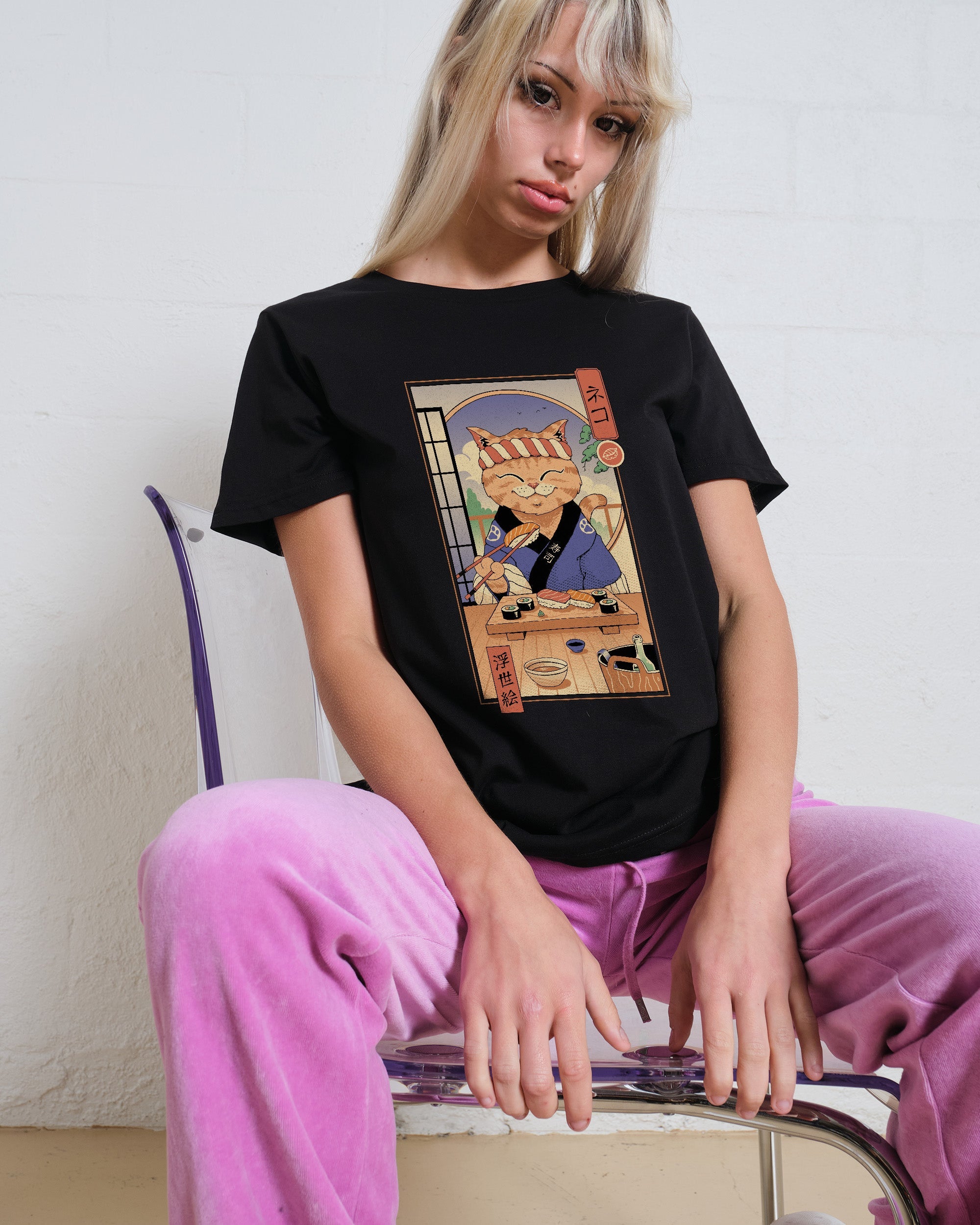 Sushi Cat in Edo Women's Tee