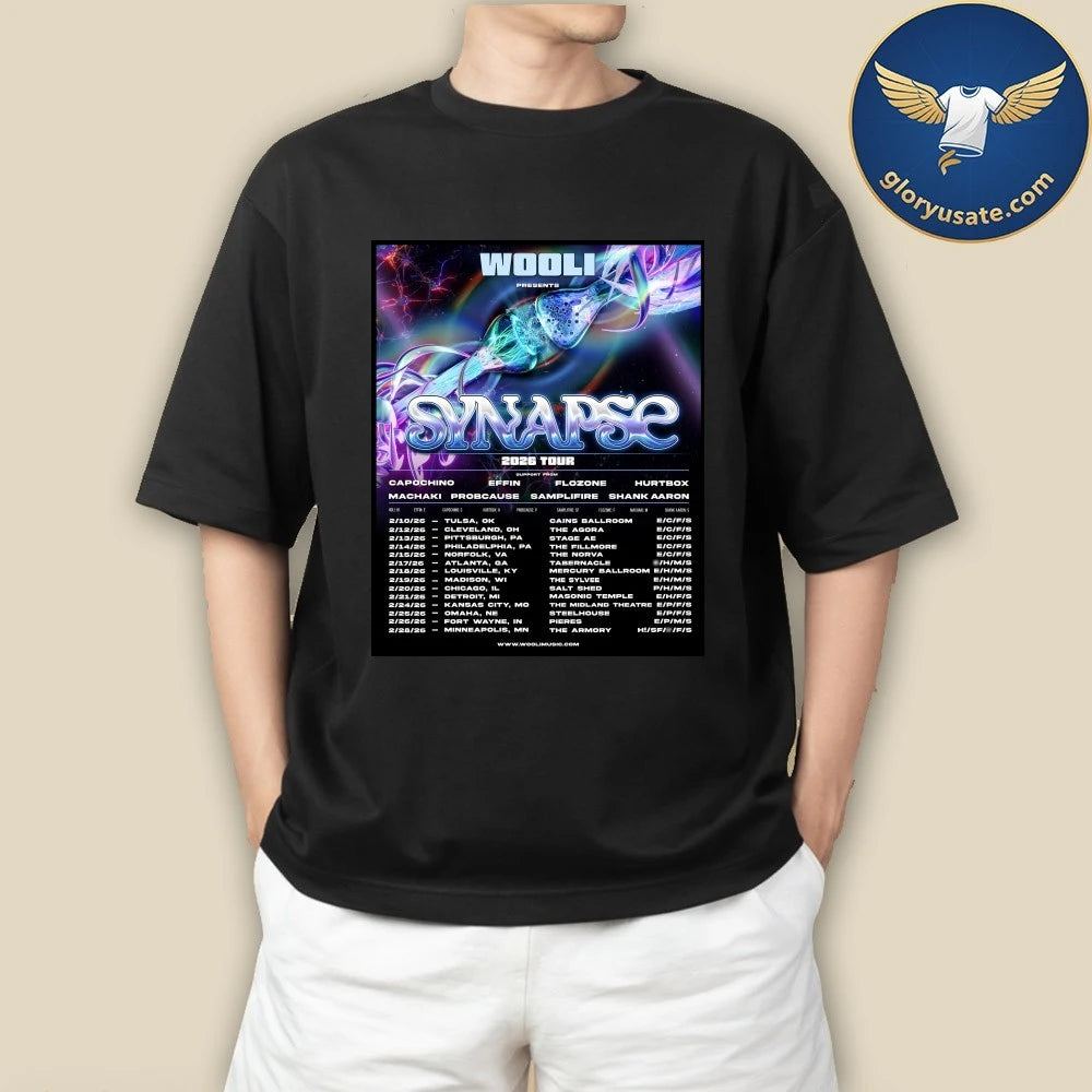 Wooli Presents Synapse 2026 Tour Poster Shirt