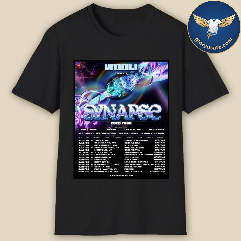 Wooli Presents Synapse 2026 Tour Poster Shirt