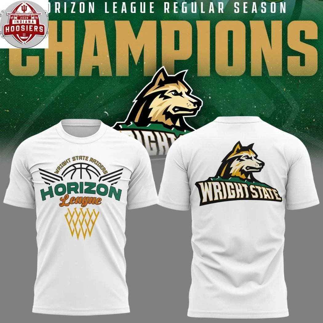 Wright State Raiders Horizon League Champions Two Sided T-Shirt