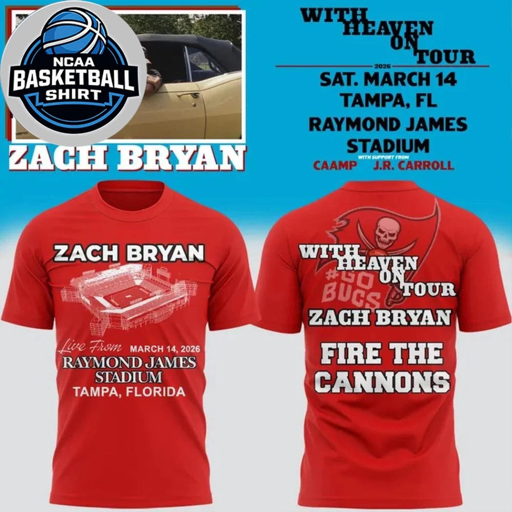 Zach Bryan x Tampa Bay Buccaneers 2026 Red Logo Two Sided Shirt