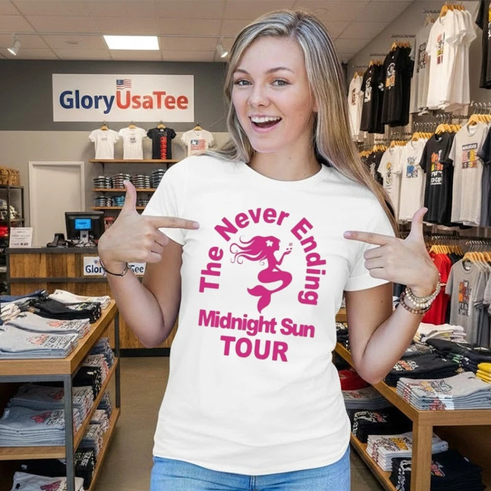 Zara Larsson White Midnight Sun Never Ending Tour 2026 Shirt