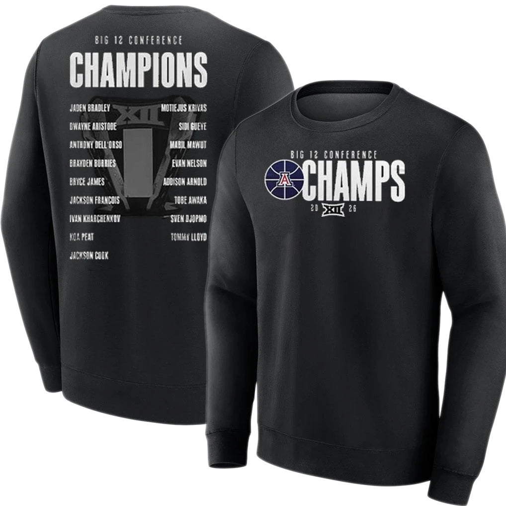 Arizona Wildcats 2026 Big 12 Conference Champs Celebration T-Shirt