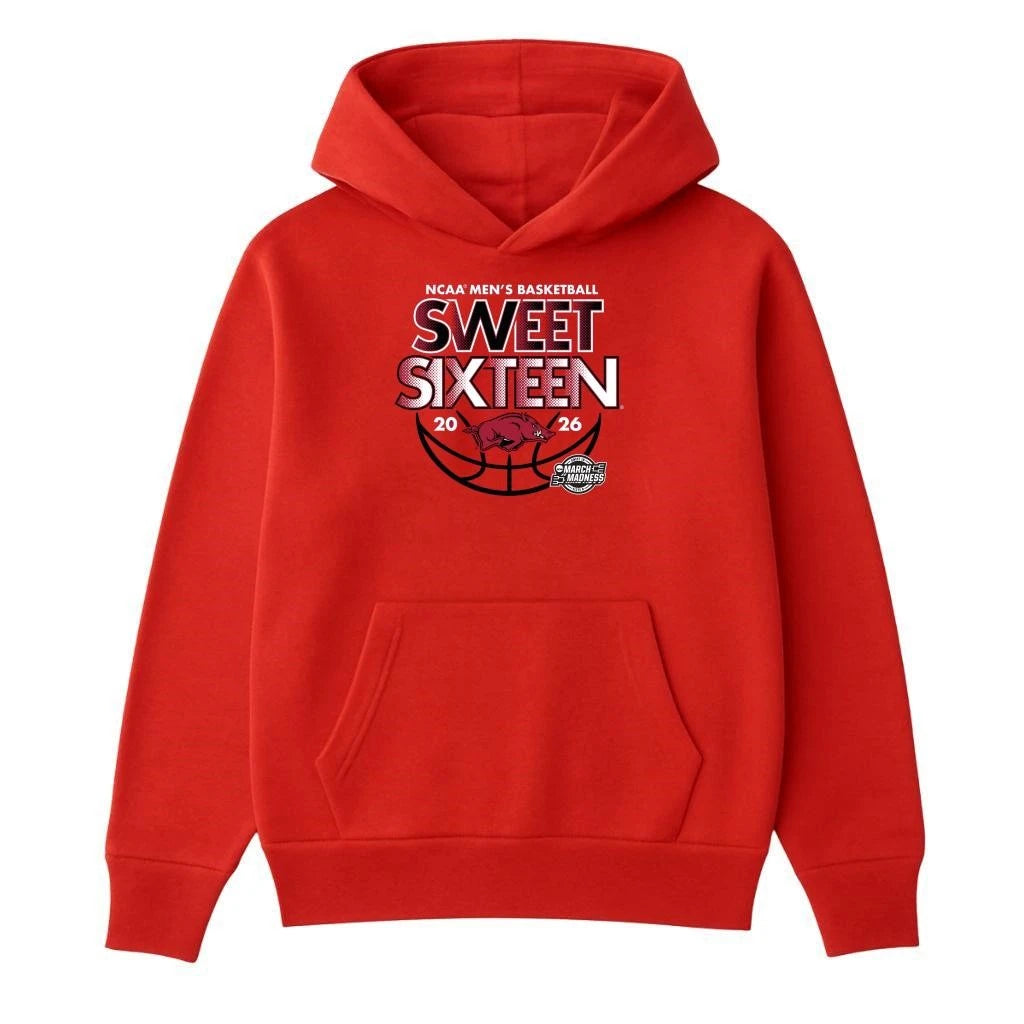 Arkansas Razorbacks 2026 Ncaa Men’s March Basketball Sweet Sixteen Shirt