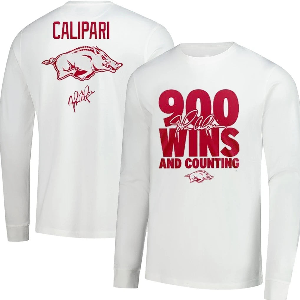 Arkansas Razorbacks Basketball Coach John Calipari 900 wins and counting T-Shirt