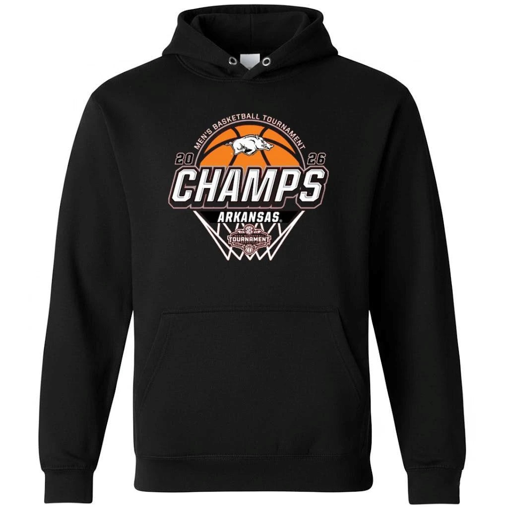 Arkansas Razorbacks Men’s Basketball 2026 SEC Tournament Champions Locker Room Cardinal Red Shirt
