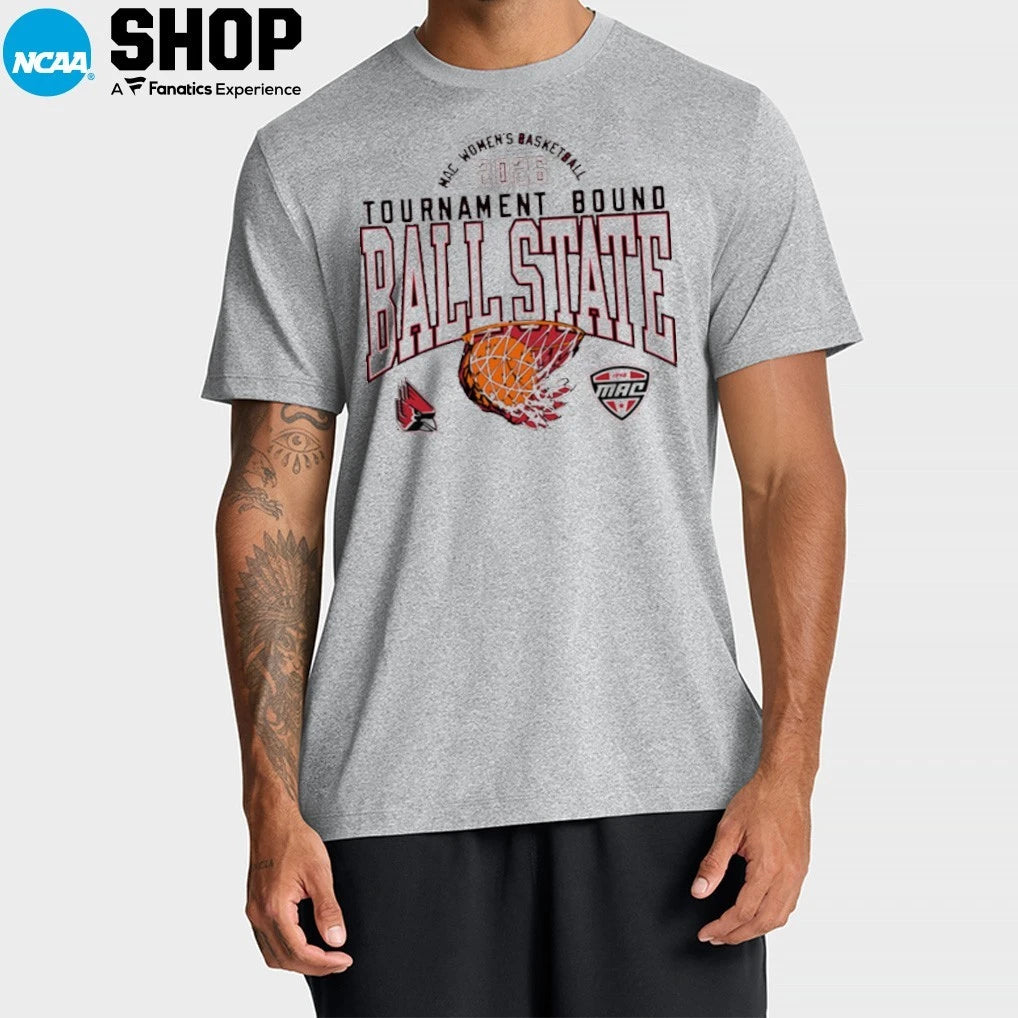 Ball State Cardinals MAC 2026 WBB Tournament Bound T-Shirt