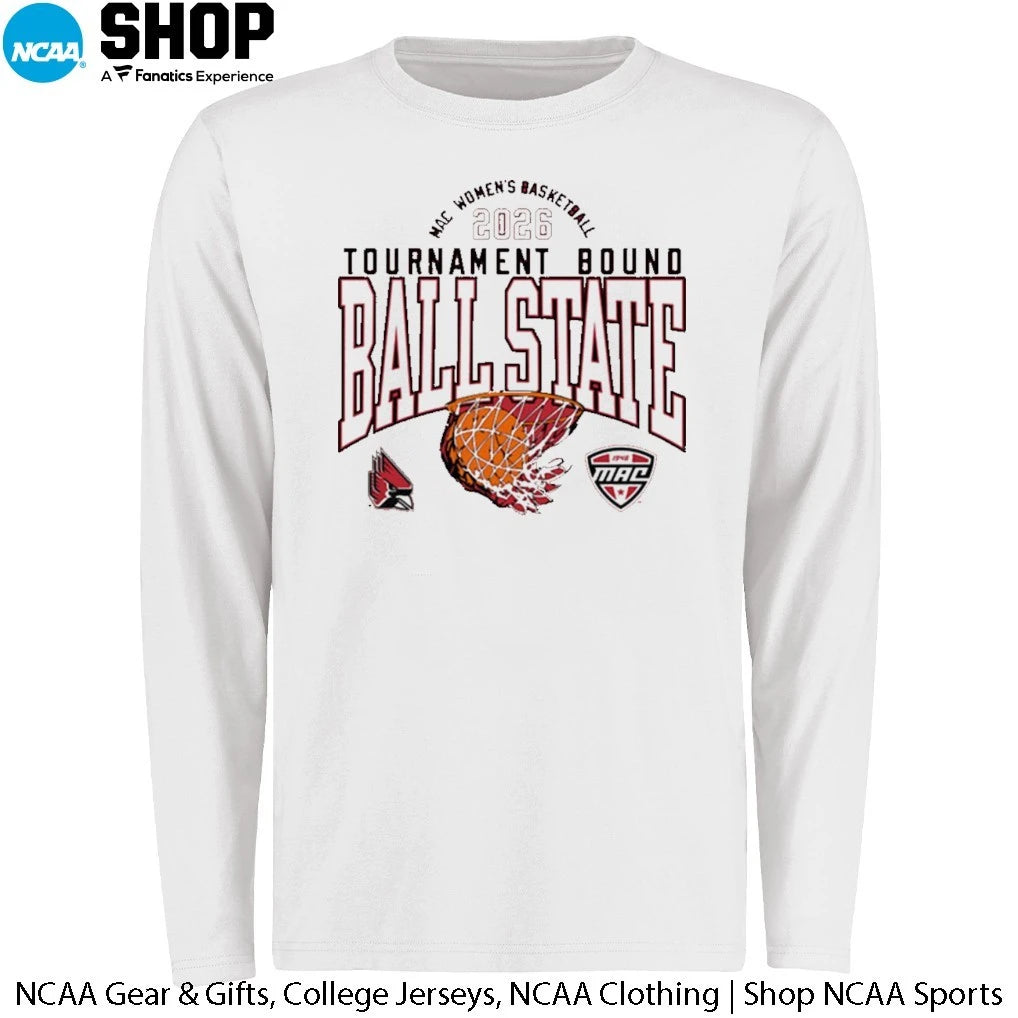 Ball State Cardinals MAC 2026 WBB Tournament Bound T-Shirt