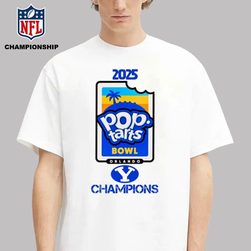 BYU Cougars 2025 Pop Tarts Bowl Champions Logo Shirt