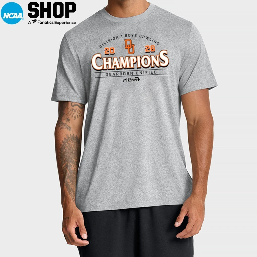 Dearborn Unified 2026 MHSAA Division I Boys Bowling Champions T-Shirt