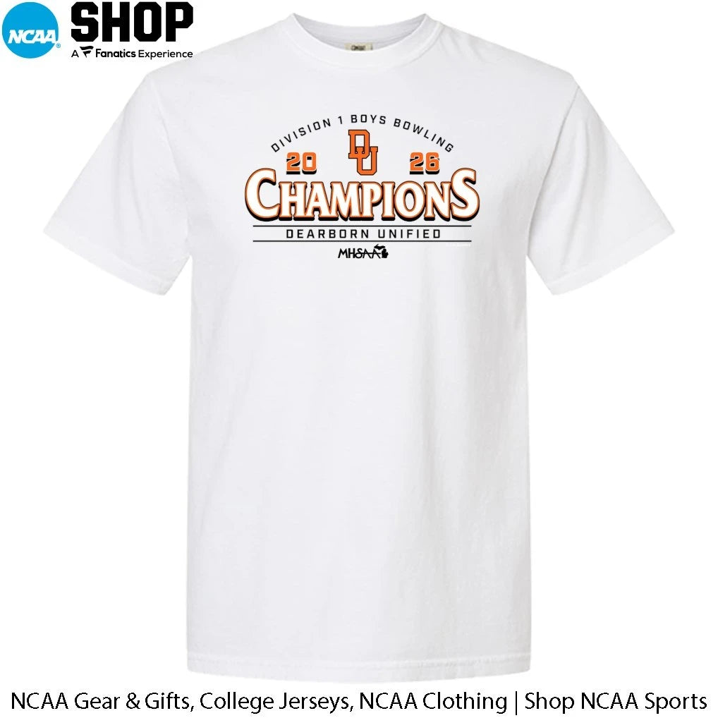 Dearborn Unified 2026 MHSAA Division I Boys Bowling Champions T-Shirt