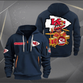 Kansas Football Team Quarter Zip Hoodie Rocking Drummer Football Fan Gift