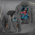 Miami Marlins Baseball Team Quarter Zip Hoodie Rocking Drummer Custom Name Fan Gift