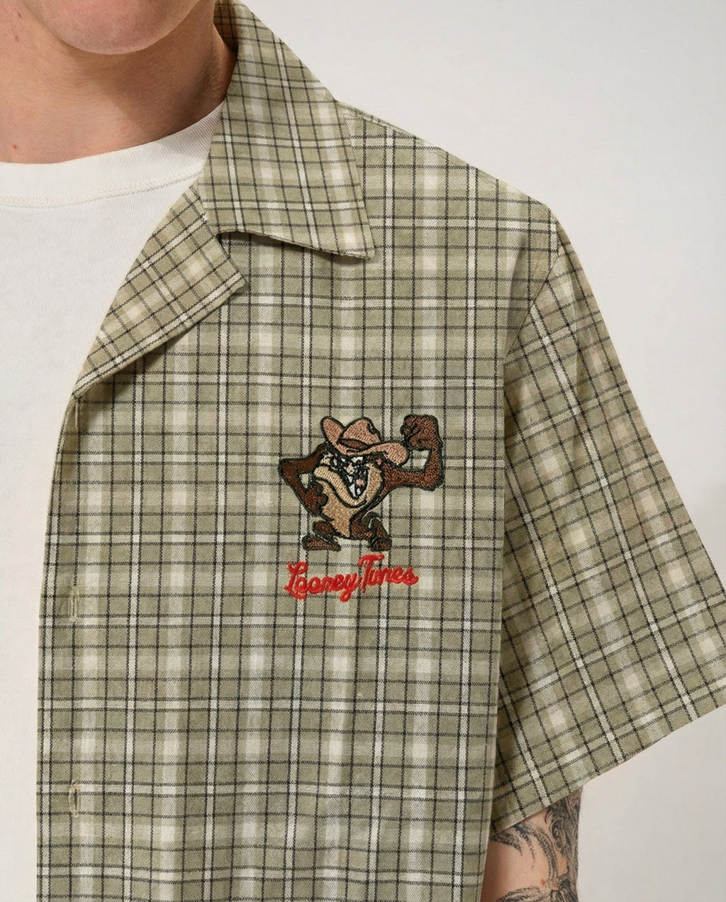 Rootin Tootin Taz Button Down T-Shirt