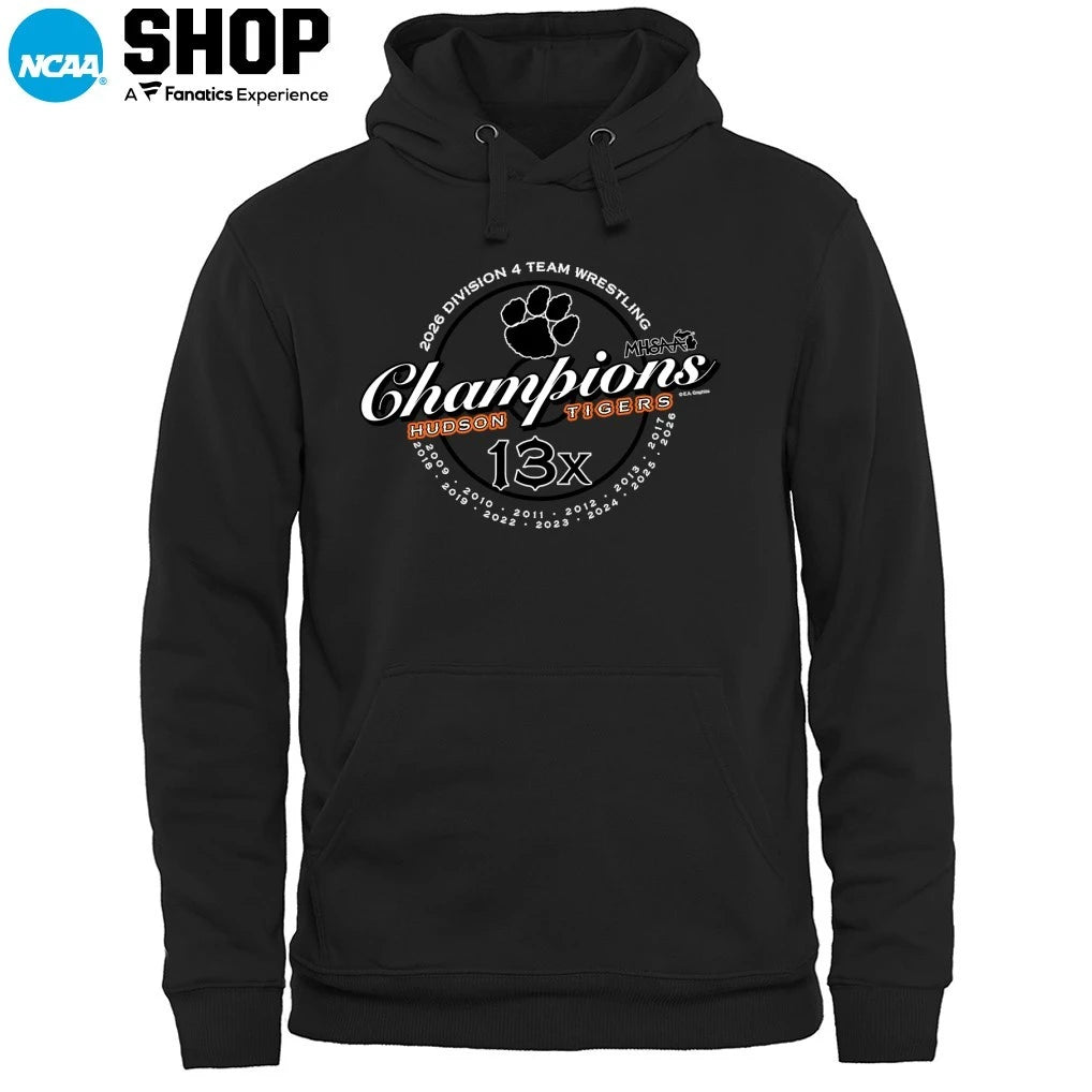 Hudson Tigers 13x Division 3 Team Wrestling Champions T-Shirt