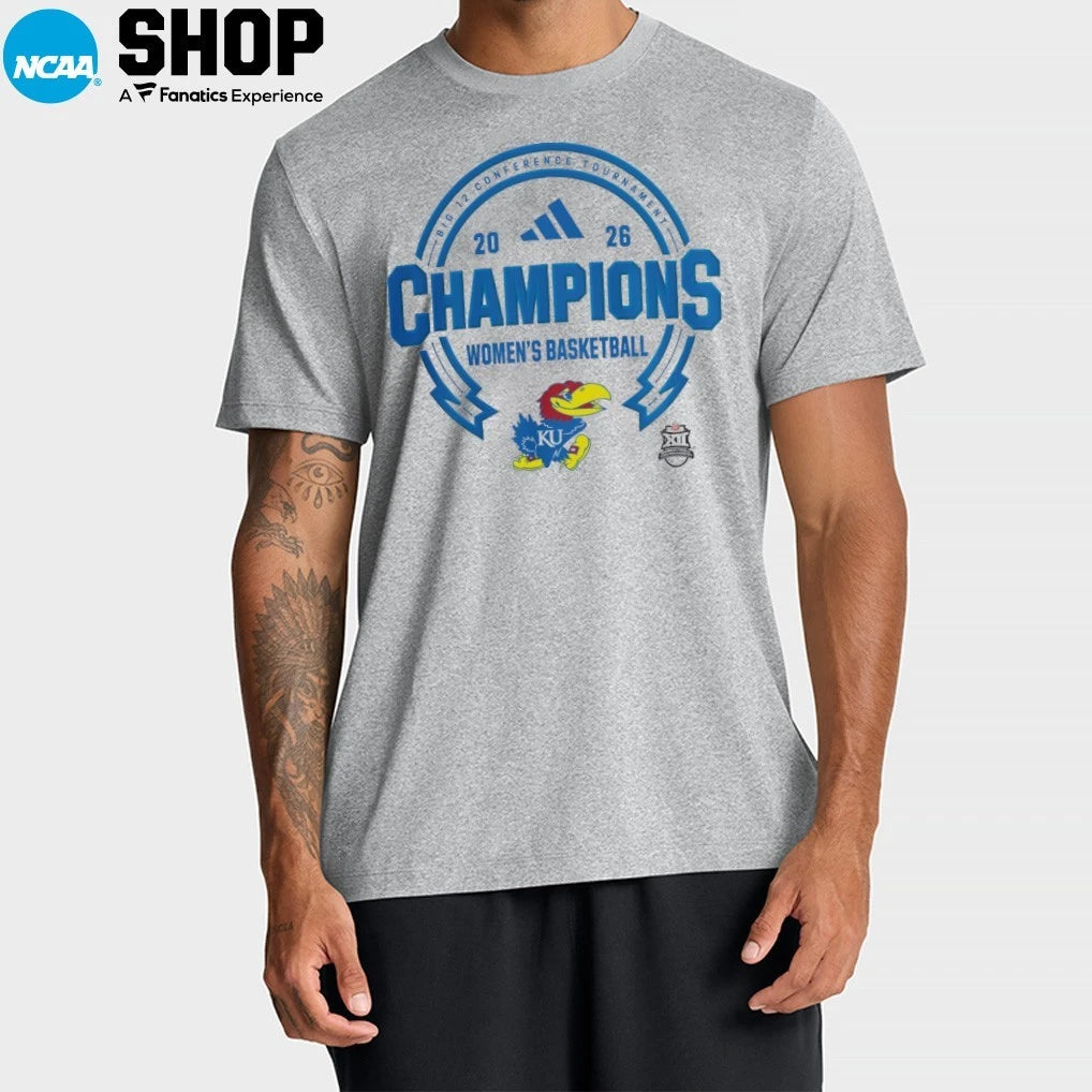 Kansas Jayhawks 2026 Women’s Basketball Big 12 Champions T-Shirt