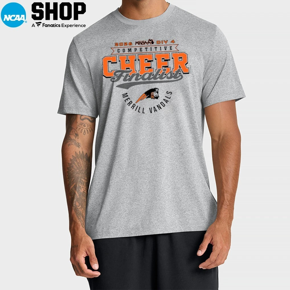 Merrill Vandals 2026 MHSAA DIV 4 Competitive Cheer Finalist T-Shirt