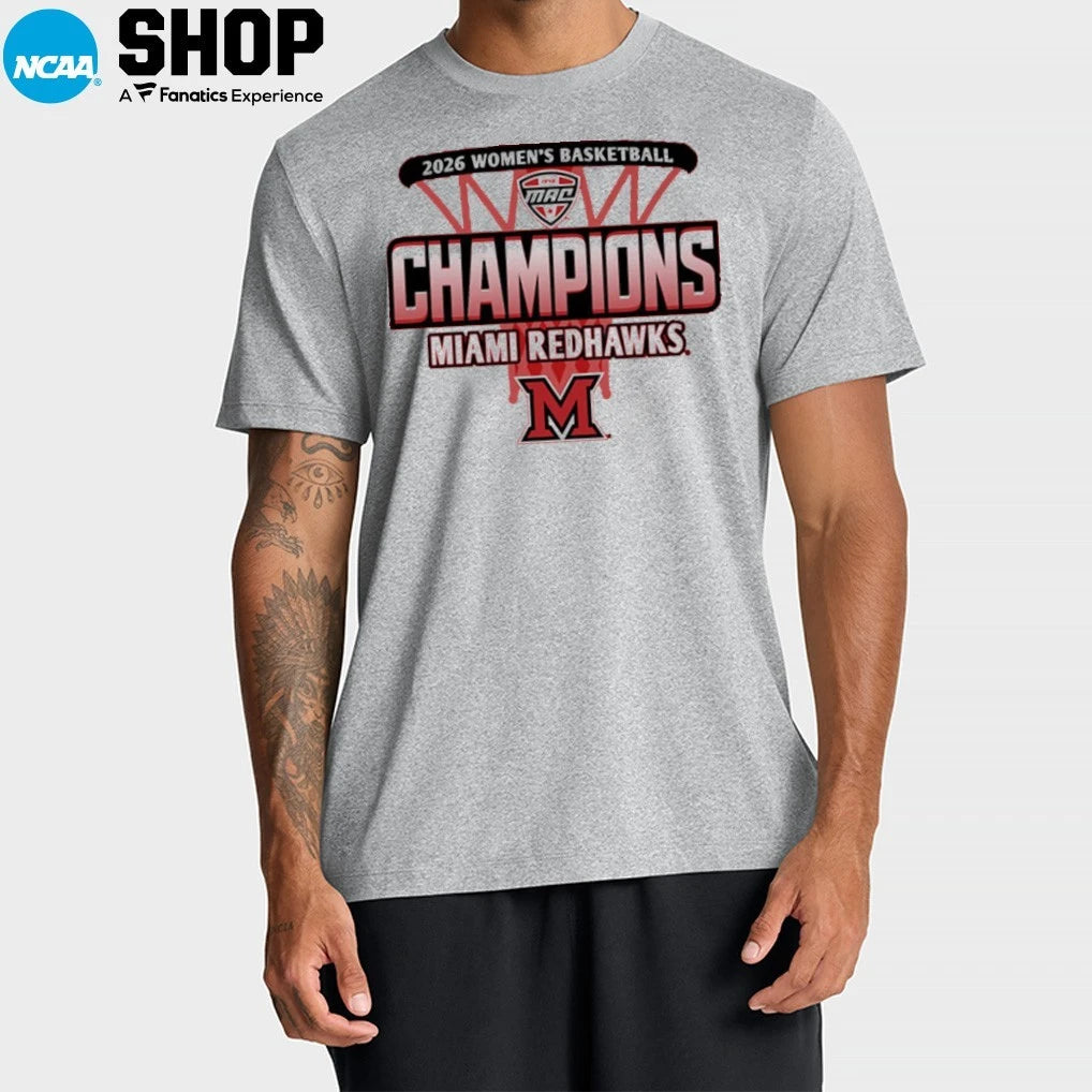 Miami RedHawks 2026 MAC Women’s Basketball Regular Season Champions T-Shirt