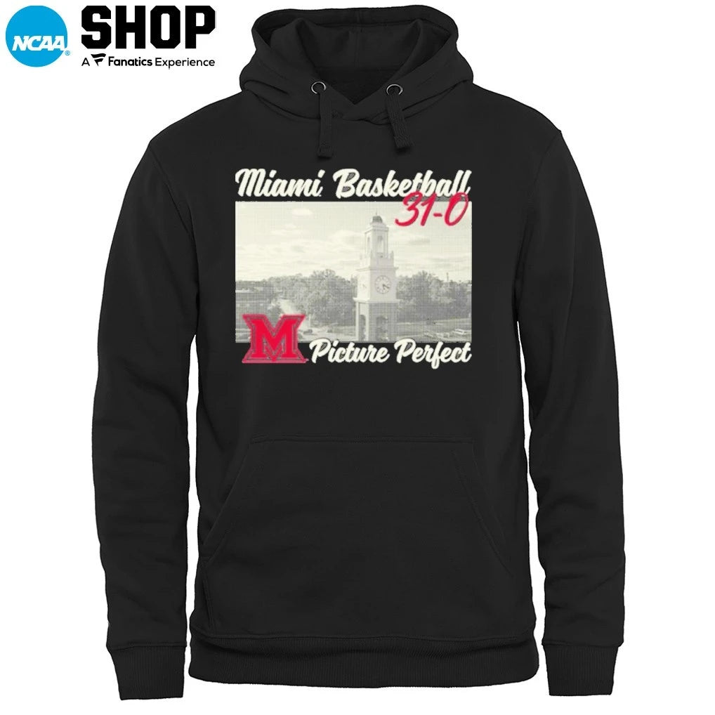 Miami RedHawks 2026 Men’s Basketball 31-0 Picture Perfect T-Shirt