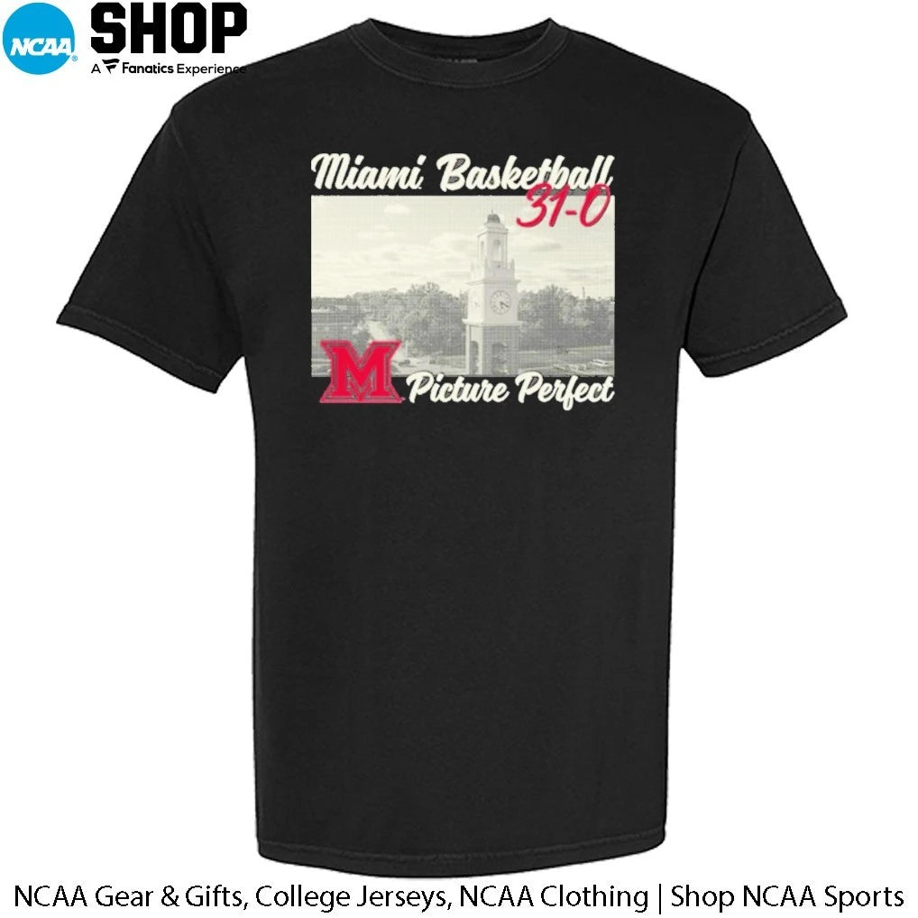Miami RedHawks 2026 Men’s Basketball 31-0 Picture Perfect T-Shirt