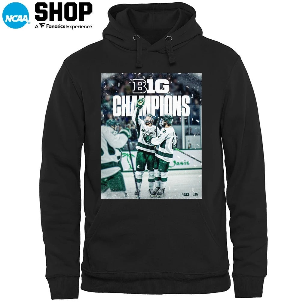 Michigan State Spartans 2026 Back-To-Back-To-Back Big Ten Champs T-Shirt